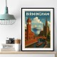 Birmingham Travel Poster 2 Wall Art