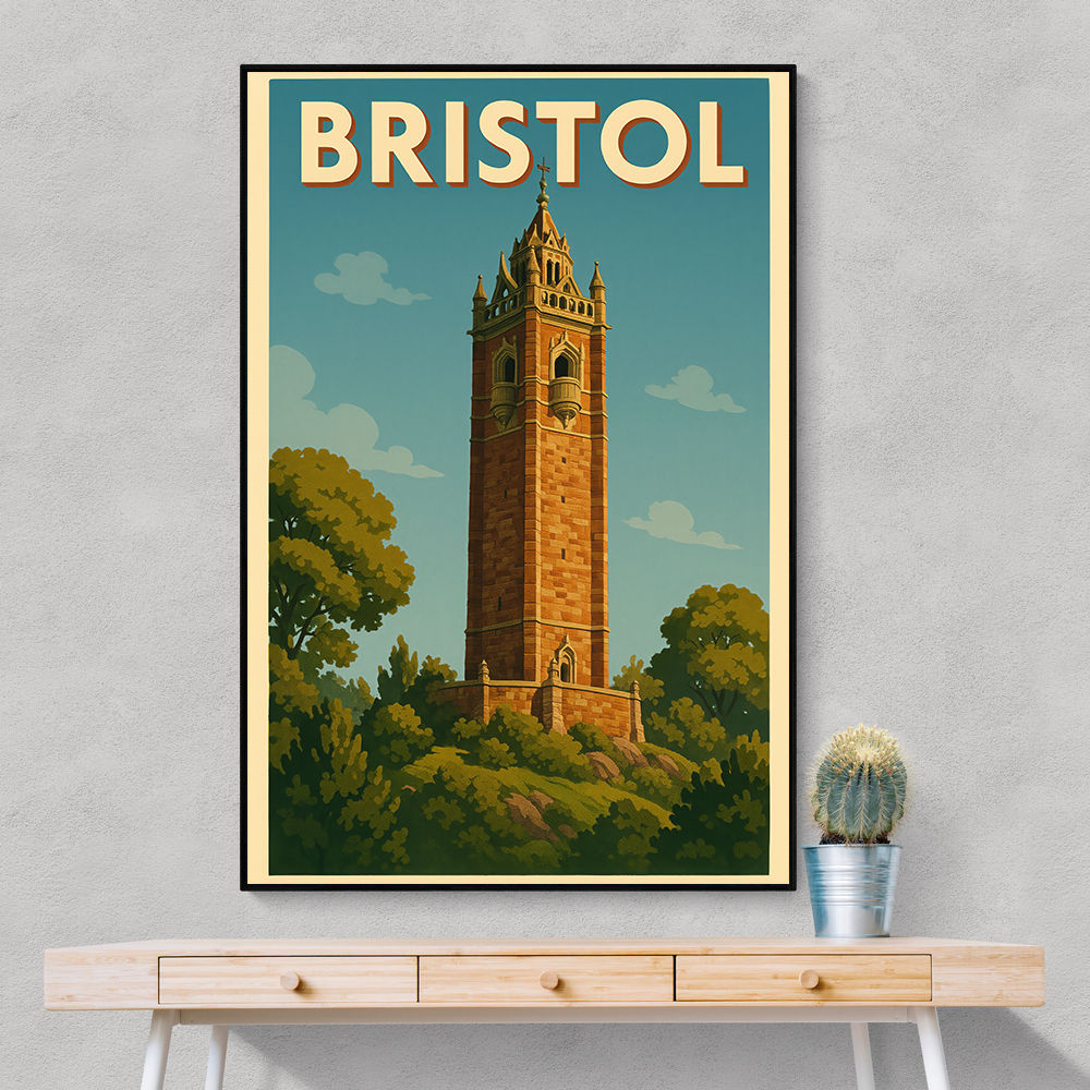 Bristol Cabot Tower Travel Poster 5 Wall Art
