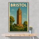 Bristol Cabot Tower Travel Poster 5 Wall Art