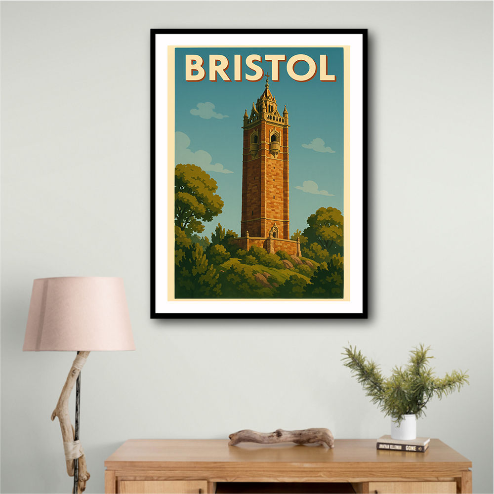 Bristol Cabot Tower Travel Poster 5 Wall Art