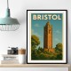 Bristol Cabot Tower Travel Poster 5 Wall Art