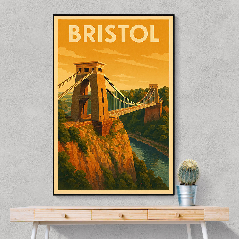 Bristol Travel Poster 2 Wall Art