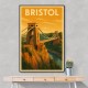 Bristol Travel Poster 2 Wall Art