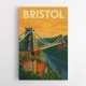 Bristol Travel Poster Wall Art