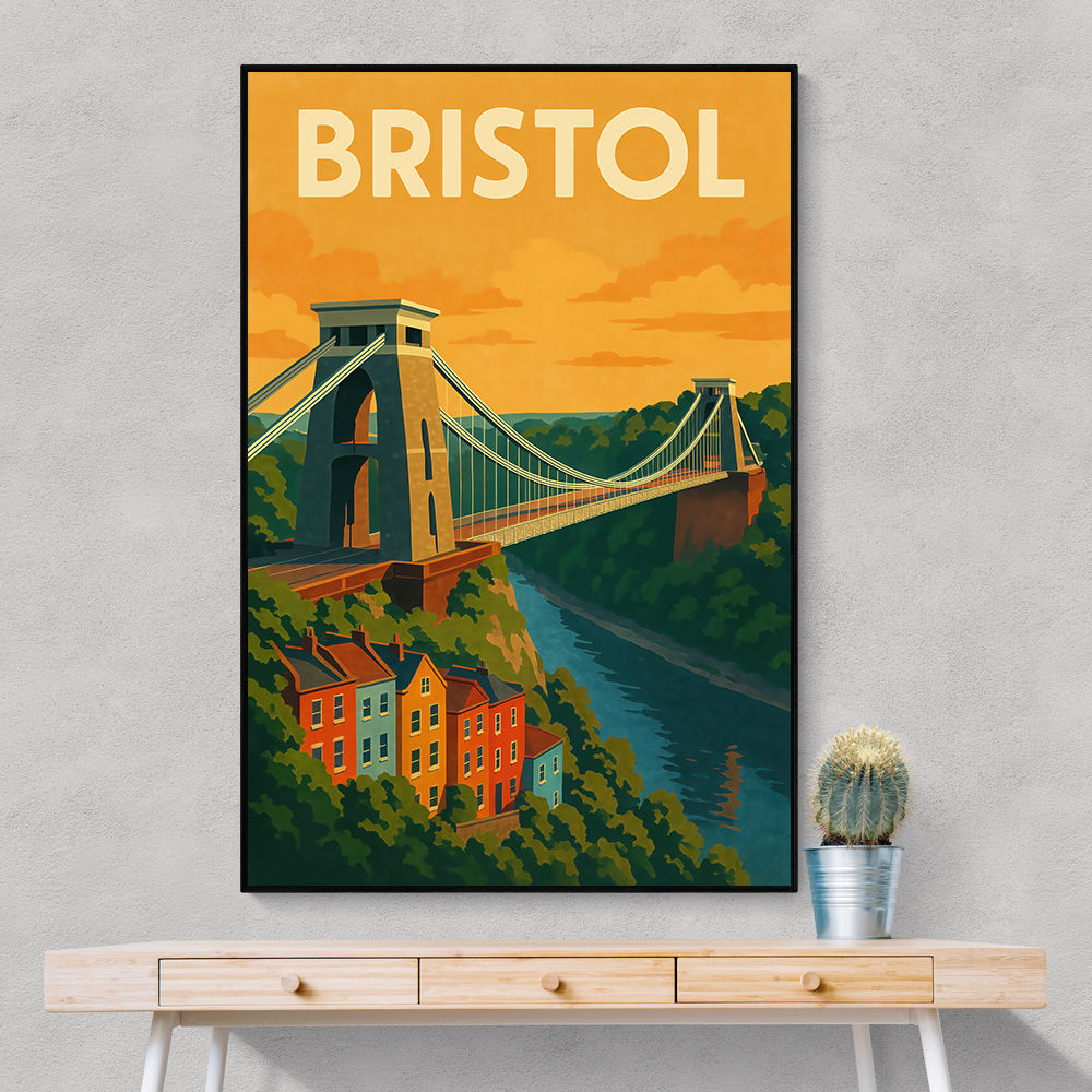 Bristol Travel Poster Wall Art