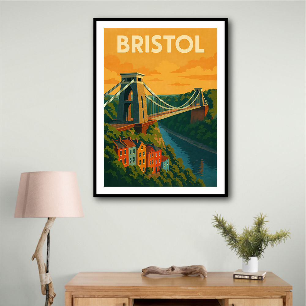 Bristol Travel Poster Wall Art