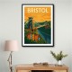 Bristol Travel Poster Wall Art