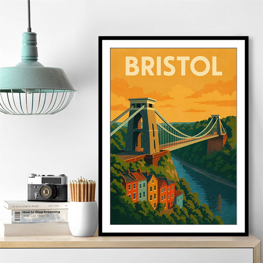 Bristol Travel Poster Wall Art