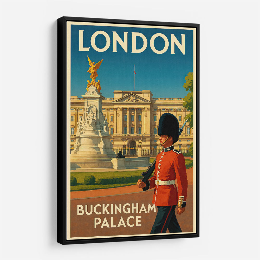 Buckingham Palace London Travel Poster Wall Art
