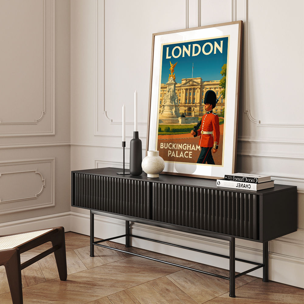 Buckingham Palace London Travel Poster Wall Art