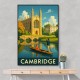 Cambridge Travel Poster Wall Art