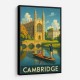 Cambridge Travel Poster Wall Art
