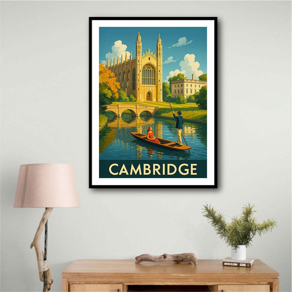 Cambridge Travel Poster Wall Art