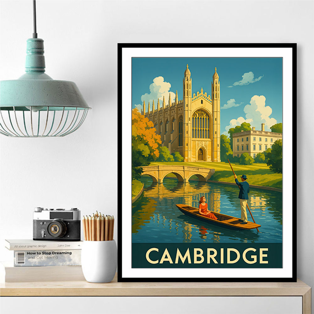 Cambridge Travel Poster Wall Art