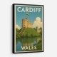 Cardiff Castle Travel Poster Wall Art