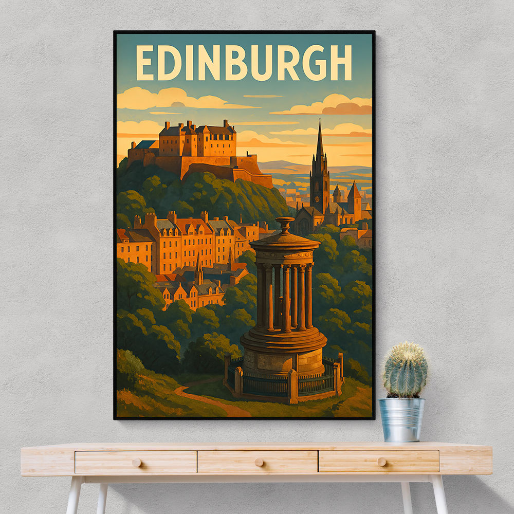 Edinburgh Travel Poster Wall Art