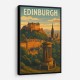 Edinburgh Travel Poster Wall Art
