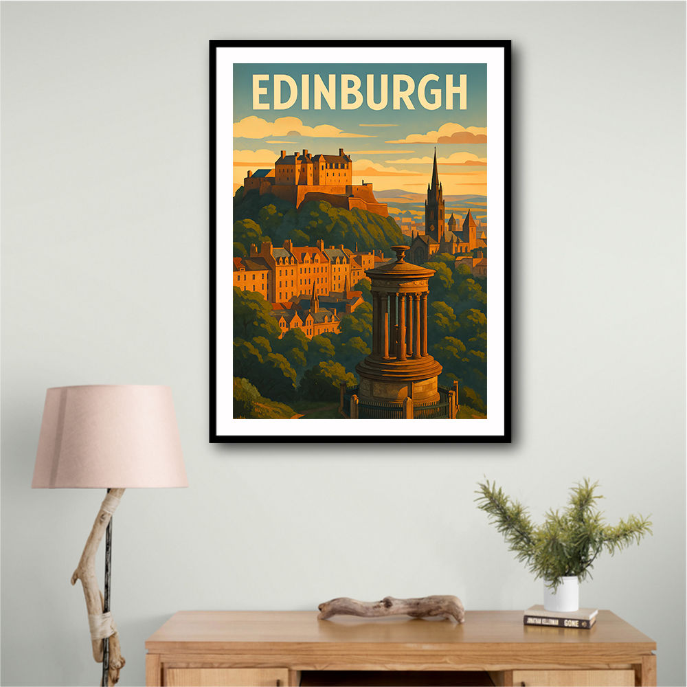 Edinburgh Travel Poster Wall Art