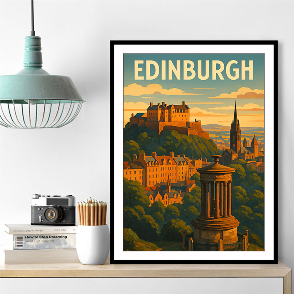 Edinburgh Travel Poster Wall Art