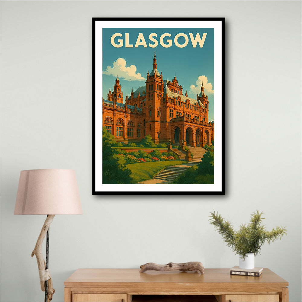 Glasgow Kelvingrove Art Travel Poster Wall Art
