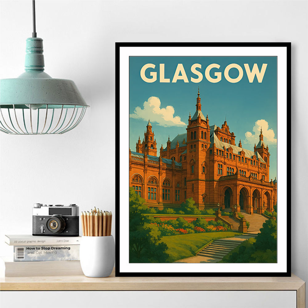 Glasgow Kelvingrove Art Travel Poster Wall Art