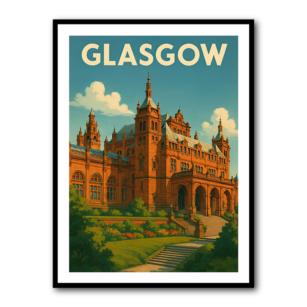 Glasgow Kelvingrove Art Travel Poster Wall Art