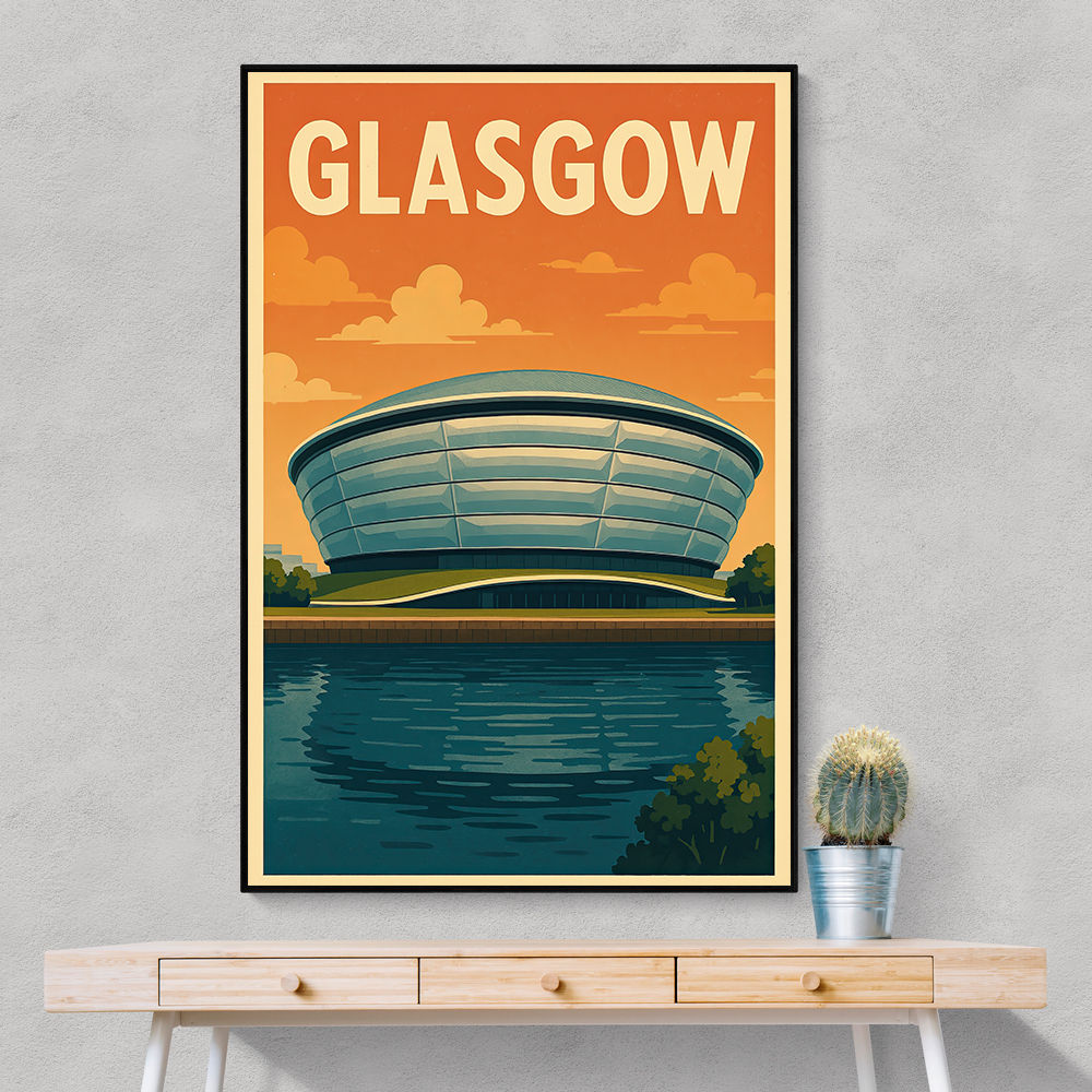Glasgow SSE Hydro Travel Poster Wall Art