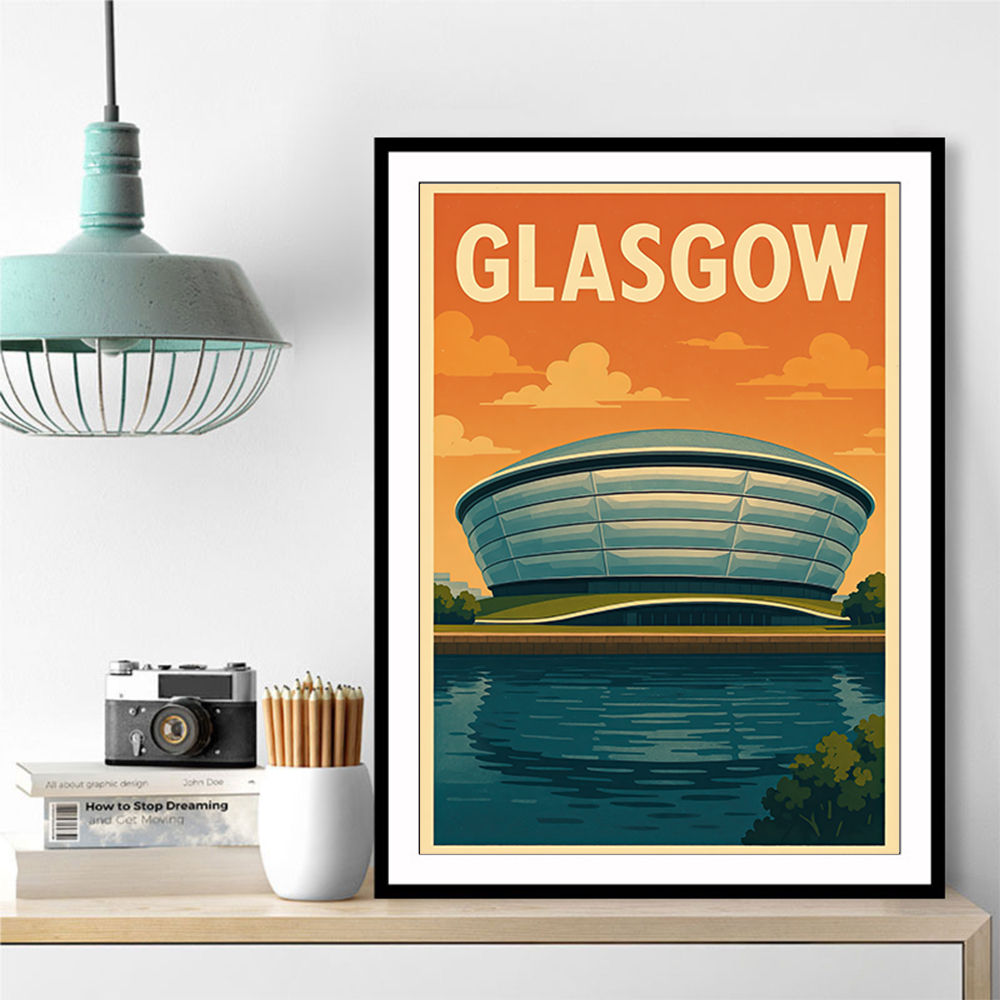 Glasgow SSE Hydro Travel Poster Wall Art