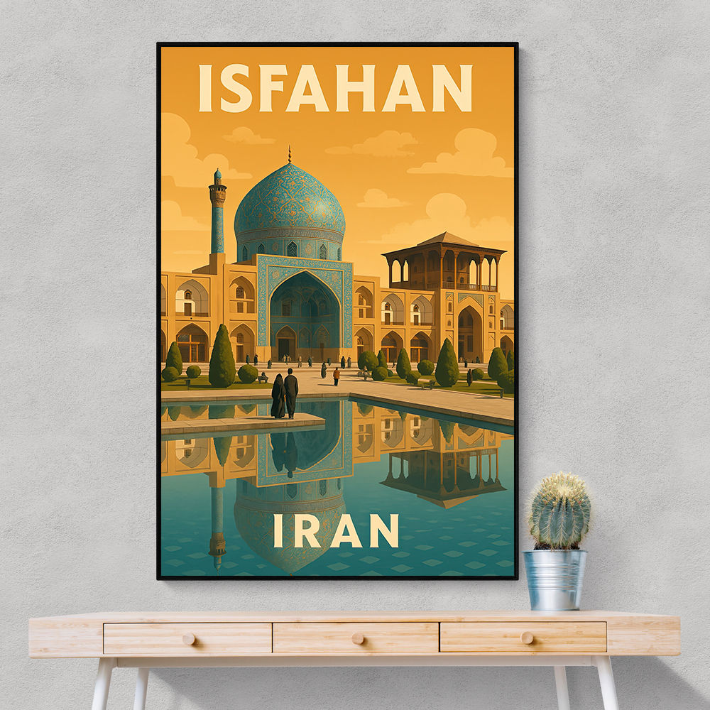 Isfahan Iran Travel Poster 1 Wall Art