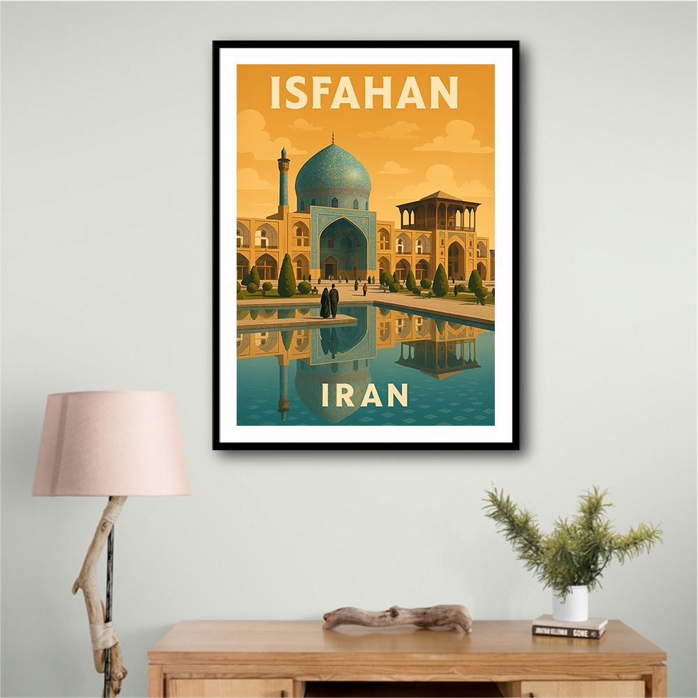 Isfahan Iran Travel Poster 1 Wall Art