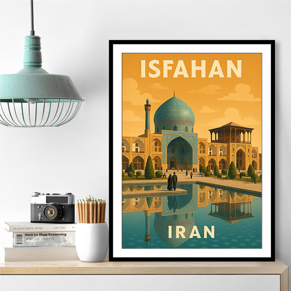Isfahan Iran Travel Poster 1 Wall Art