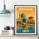 Isfahan Iran Travel Poster 1 Wall Art