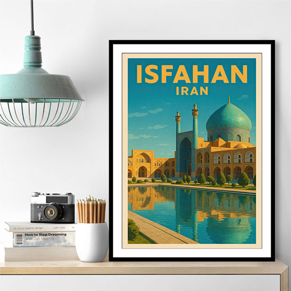 Isfahan Iran Travel Poster Wall Art