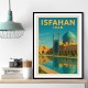 Isfahan Iran Travel Poster Wall Art