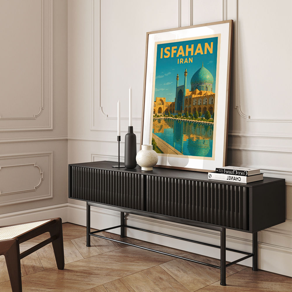 Isfahan Iran Travel Poster Wall Art