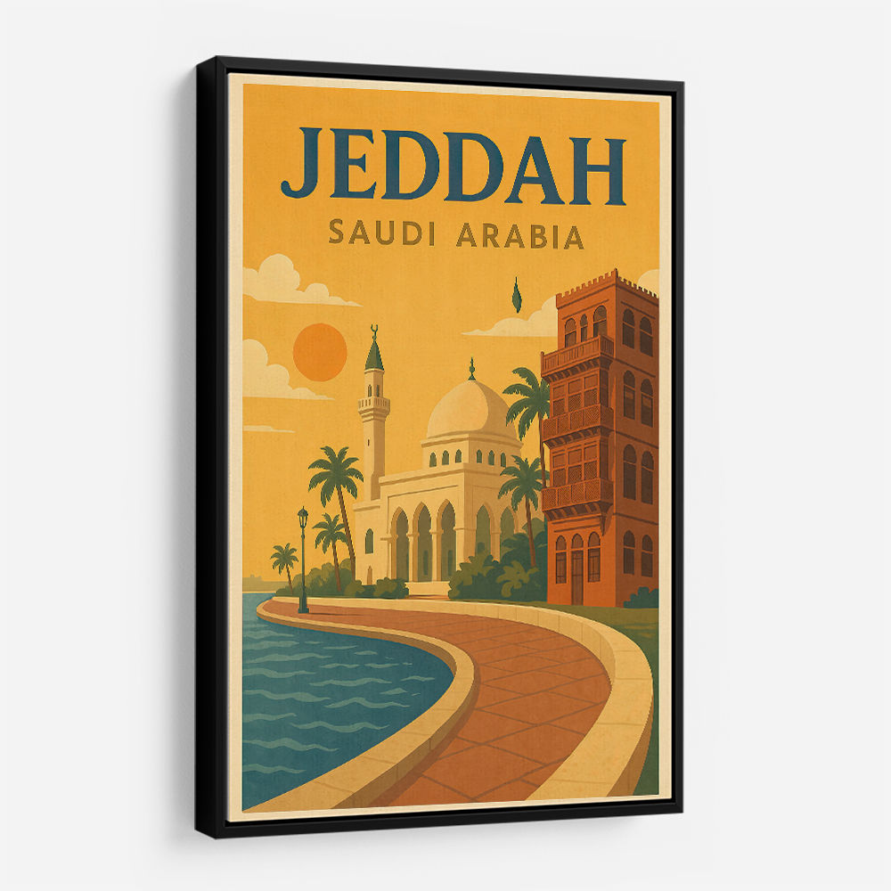 Jeddah Saudi Arabia Travel Poster 1 Wall Art