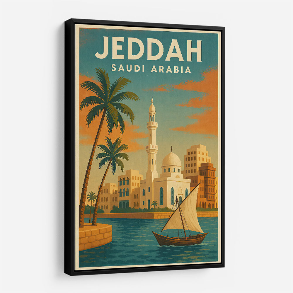 Jeddah Saudi Arabia Travel Poster Wall Art
