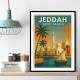 Jeddah Saudi Arabia Travel Poster Wall Art