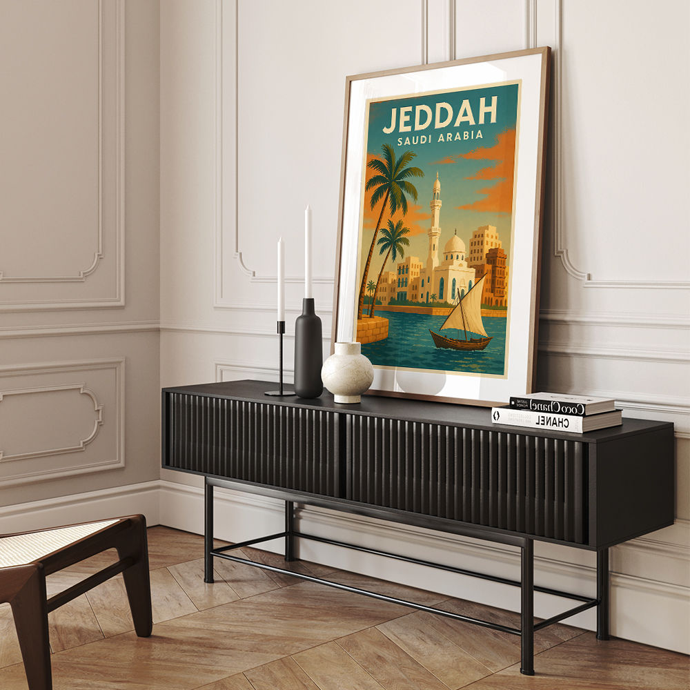 Jeddah Saudi Arabia Travel Poster Wall Art