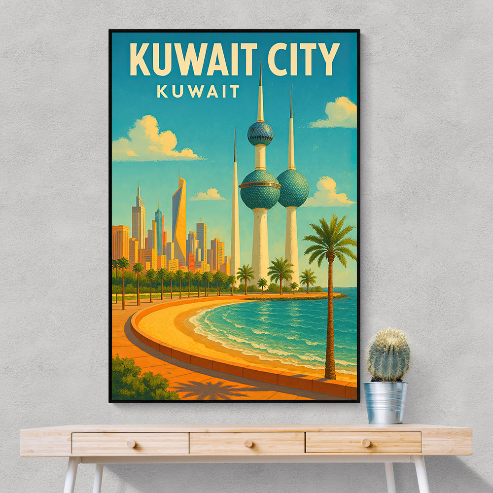 Kuwait Travel Poster 1 Wall Art