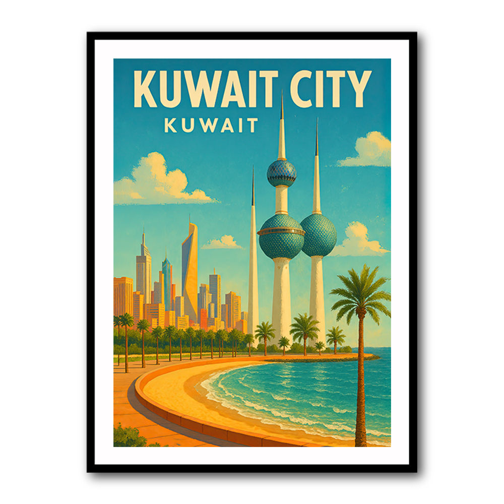 Kuwait Travel Poster 1 Wall Art