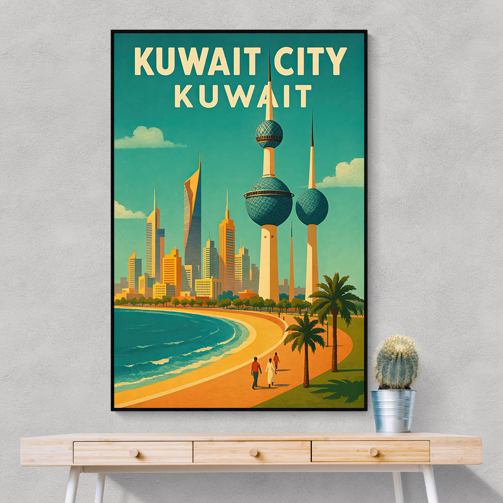 Kuwait Travel Poster Wall Art