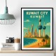 Kuwait Travel Poster Wall Art