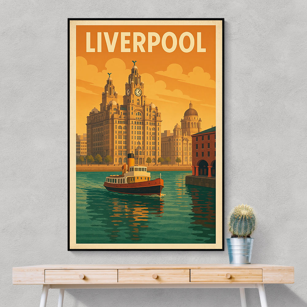 Liverpool Travel Poster Wall Art