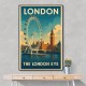 London Eye Travel Poster Wall Art