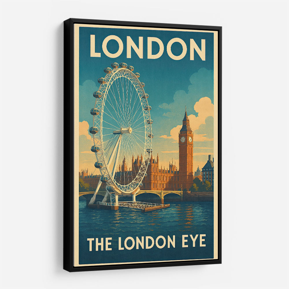 London Eye Travel Poster Wall Art