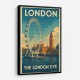 London Eye Travel Poster Wall Art