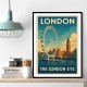 London Eye Travel Poster Wall Art