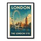 London Eye Travel Poster Wall Art