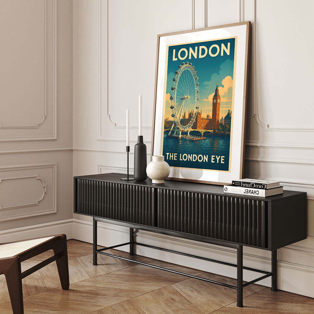 London Eye Travel Poster Wall Art